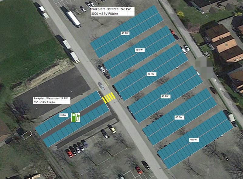 Projektvorschlag für Solarparkplatz